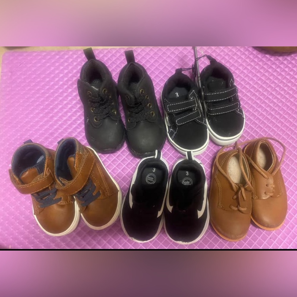 Size 3 shoes boots bundle guc